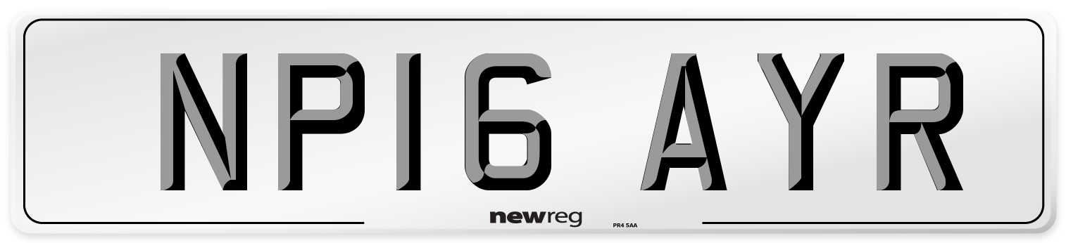 NP16 AYR Number Plate from New Reg